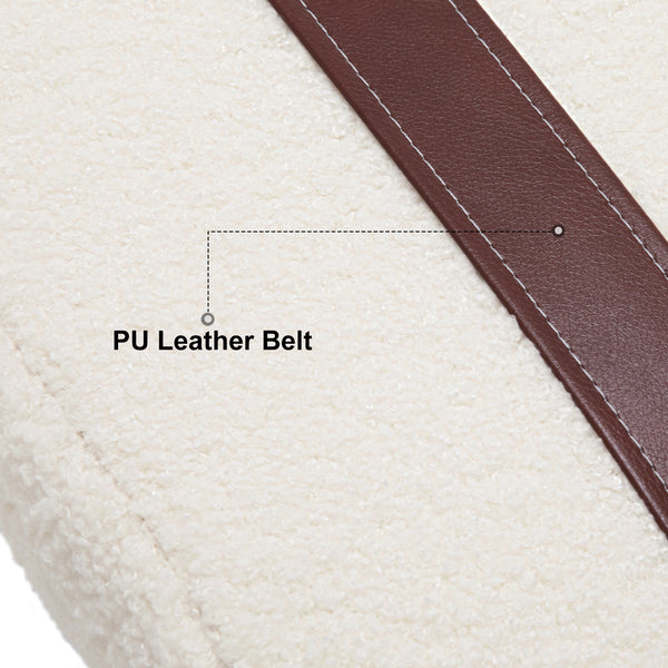 Babian Bench in Cream Glera Velvet