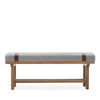 Babian bench, Gray Glera Velvet