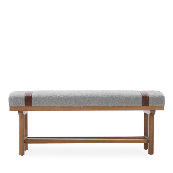 Babian bench, Gray Glera Velvet