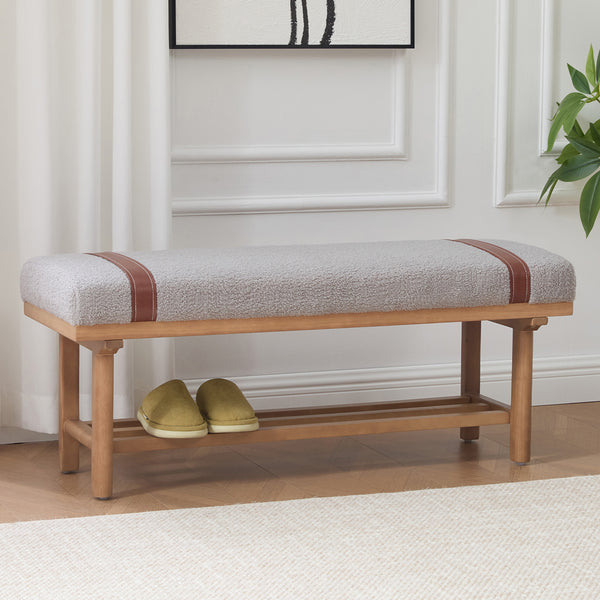 Babian bench, Gray Glera Velvet