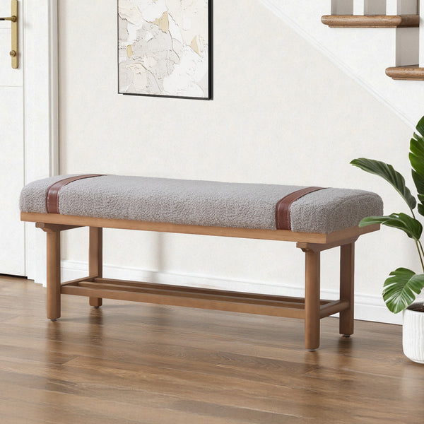 Babian bench, Gray Glera Velvet