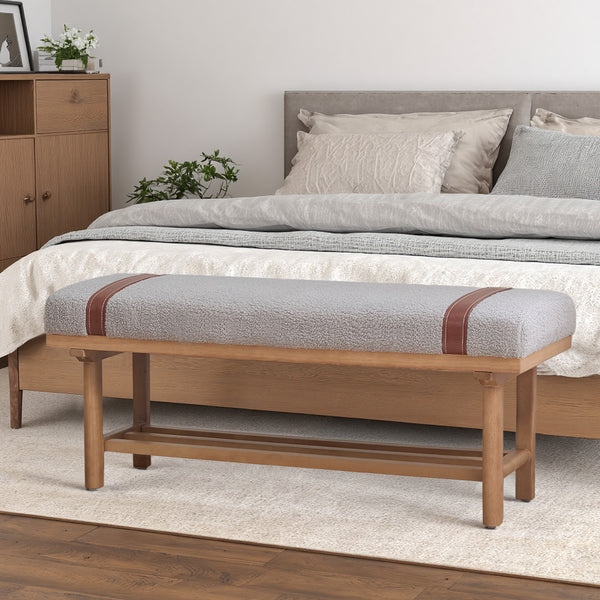 Babian bench, Gray Glera Velvet