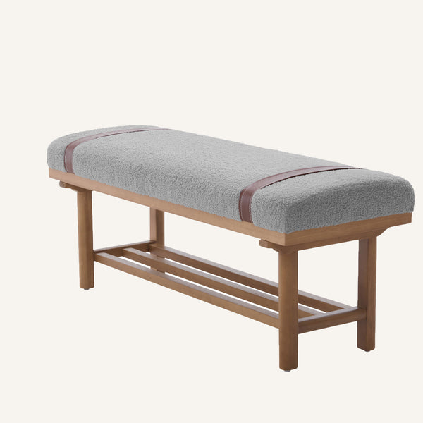 Babian bench, Gray Glera Velvet