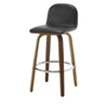 Barocca bar stool, Black Rebo Leather/Bar Height