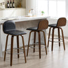 Barocca bar stool, Black Rebo Leather/Bar Height