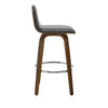 Barocca bar stool, Black Rebo Leather/Bar Height
