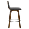 Barocca bar stool, Black Rebo Leather/Counter Height