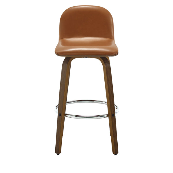 Barocca bar stool, Brown Rebo Leather/Bar Height
