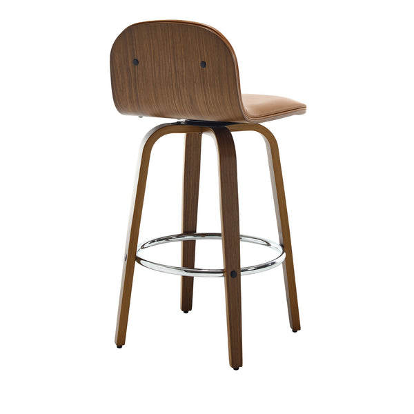 Barocca bar stool, Brown Rebo Leather/Bar Height
