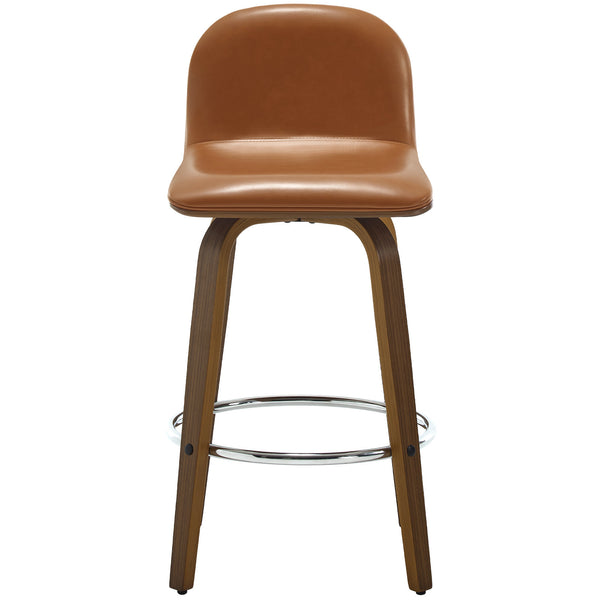 Barocca bar stool, Brown Rebo Leather/Counter Height