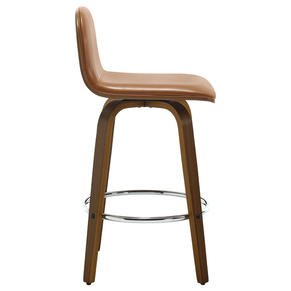 Barocca bar stool, Brown Rebo Leather/Counter Height