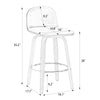 Barocca bar stool counter height dimensions