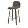 Barocca bar stool, Gray Rebo Leather/Bar Height