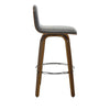 Barocca bar stool, Gray Rebo Leather/Bar Height