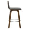 Barocca bar stool, Gray Rebo Leather/Counter Height