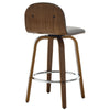 Barocca bar stool, Gray Rebo Leather/Counter Height