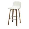 Barocca bar stool, White Rebo Leather/Bar Height