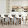 Barocca bar stool, White Rebo Leather/Bar Height