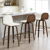 Barocca bar stool, White Rebo Leather/Bar Height
