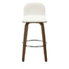 Barocca bar stool, White Rebo Leather/Bar Height