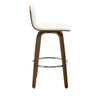 Barocca bar stool, White Rebo Leather/Bar Height