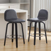 Barocca II bar stool, Black Rebo Leather/Counter Height