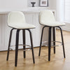 Barocca II bar stool, White Rebo Leather/Bar Height