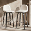 Barocca II bar stool, White Rebo Leather/Bar Height