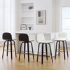 Barocca II bar stool, White Rebo Leather/Bar Height