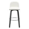 Barocca II bar stool, White Rebo Leather/Bar Height