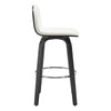 Barocca II bar stool, White Rebo Leather/Bar Height