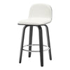 Barocca II bar stool, White Rebo Leather/Counter Height