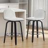 Barocca II bar stool, White Rebo Leather/Counter Height