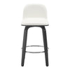 Barocca II bar stool, White Rebo Leather/Counter Height