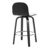 Barocca II bar stool, White Rebo Leather/Counter Height