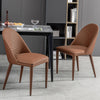 Blonde dining chair, Brown Pais Leather