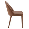 Blonde dining chair, Brown Pais Leather