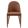 Blonde dining chair, Brown Pais Leather