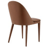 Blonde dining chair, Brown Pais Leather