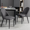 Blonde dining chair, Gray Pais Leather