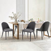 Blonde dining chair, Gray Pais Leather