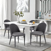 Blonde dining chair, Gray Pais Leather
