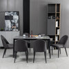 Blonde dining chair, Gray Pais Leather