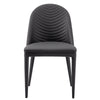 Blonde dining chair, Gray Pais Leather