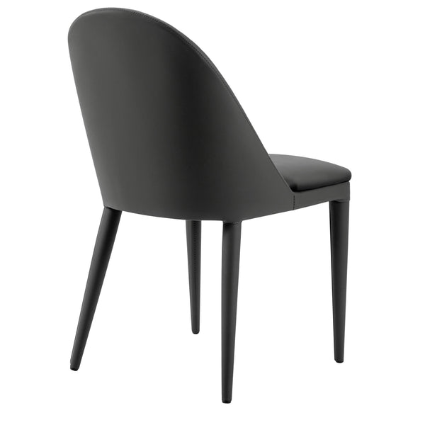 Blonde dining chair, Gray Pais Leather