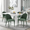 Blonde dining chair, Green Pais Leather