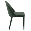 Blonde dining chair, Green Pais Leather