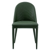 Blonde dining chair, Green Pais Leather