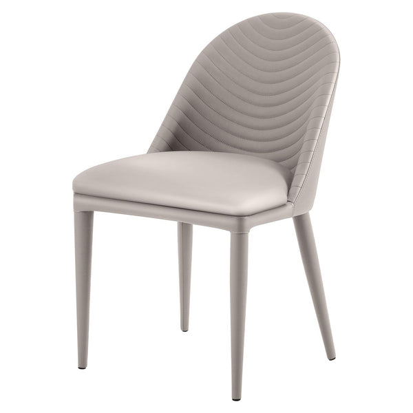 Blonde dining chair, Ivory Pais Leather