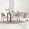 Blonde dining chair, Ivory Pais Leather